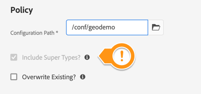 Policy Include Supertypes