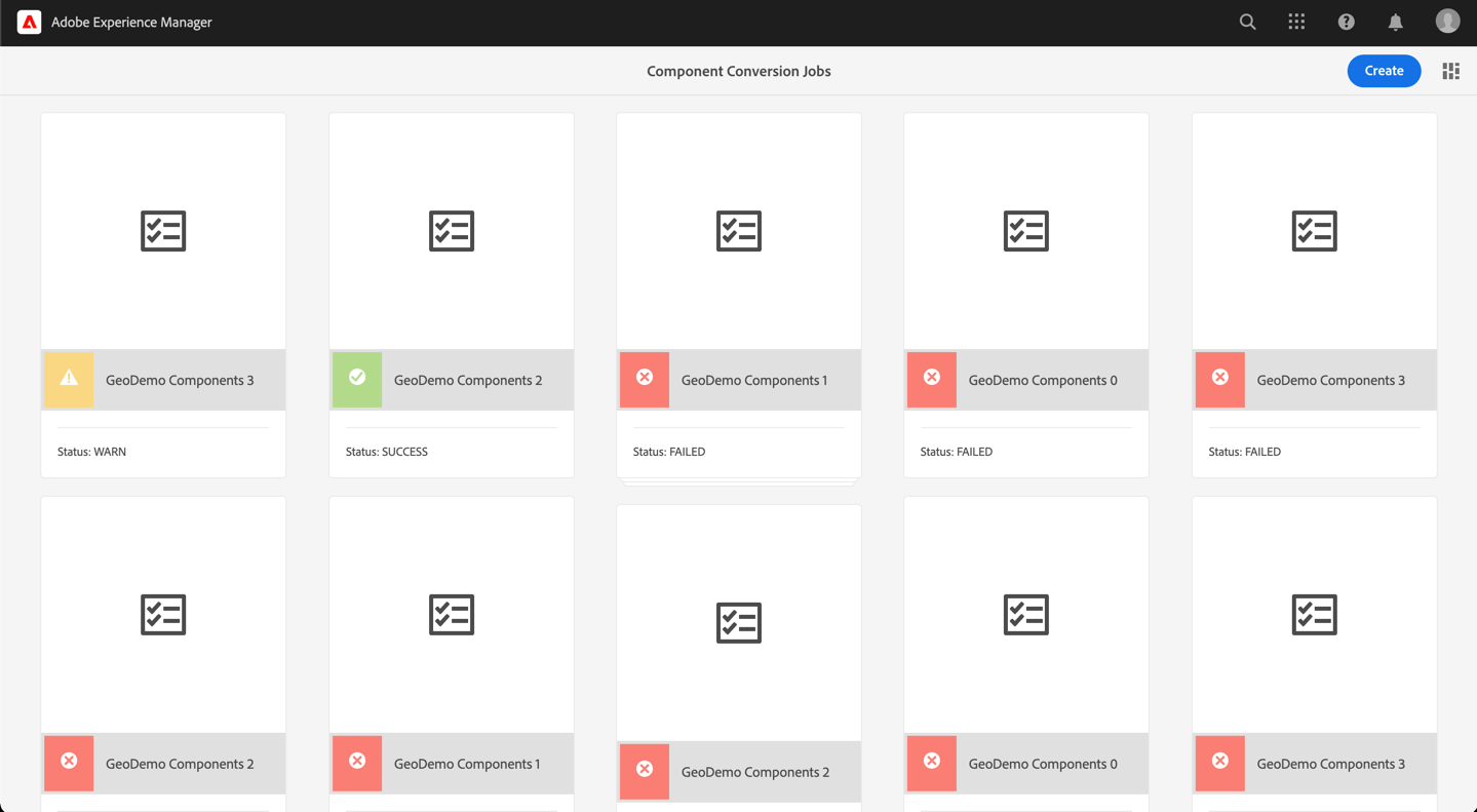 Component Job Card View